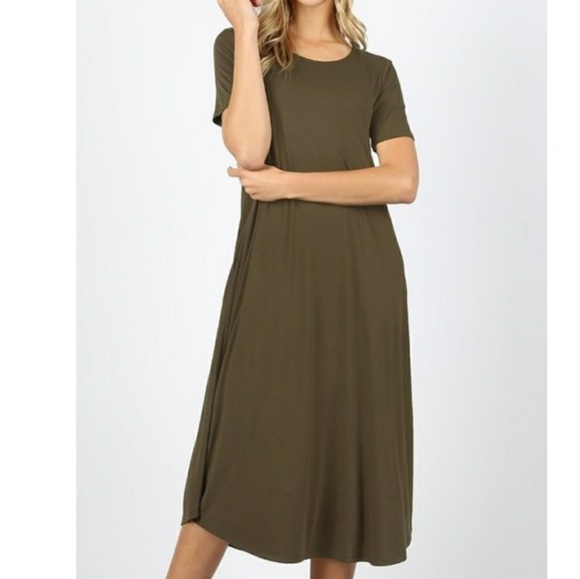 🔥FINAL SALE🔥🌿SIDE POCKETS DRESS🌿 - Picture 2 of 2